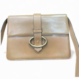Christian Dior Vintage Oval-Buckle Leather Shoulder Bag, 70s–80s